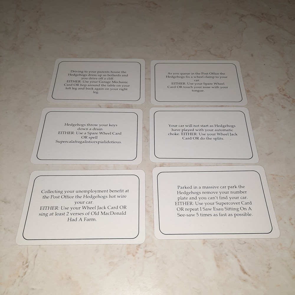 Hedgehogs Revenge Vintage Game Replacement Piece Cards - Picture 4 of 16